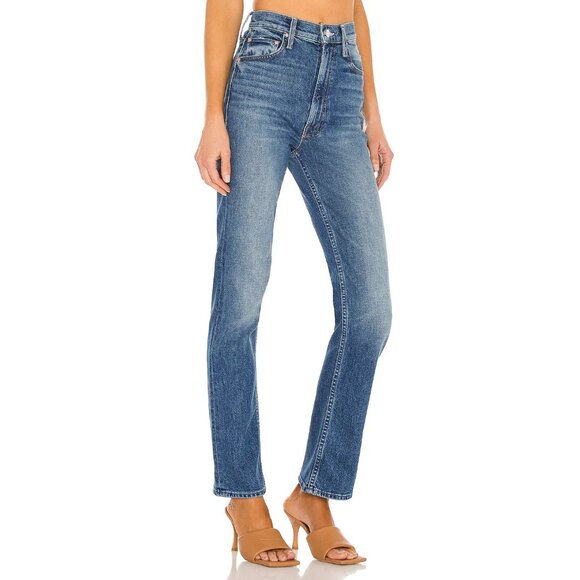 NWT Mother High Waisted Rider Skimp in Cowboys Don't Cry Straight Jeans 34 - Picture 7 of 9